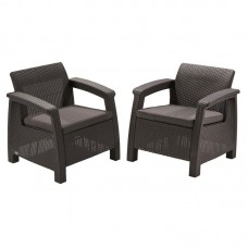 KETER. Set doua fotolii de gradina graphite Corfu